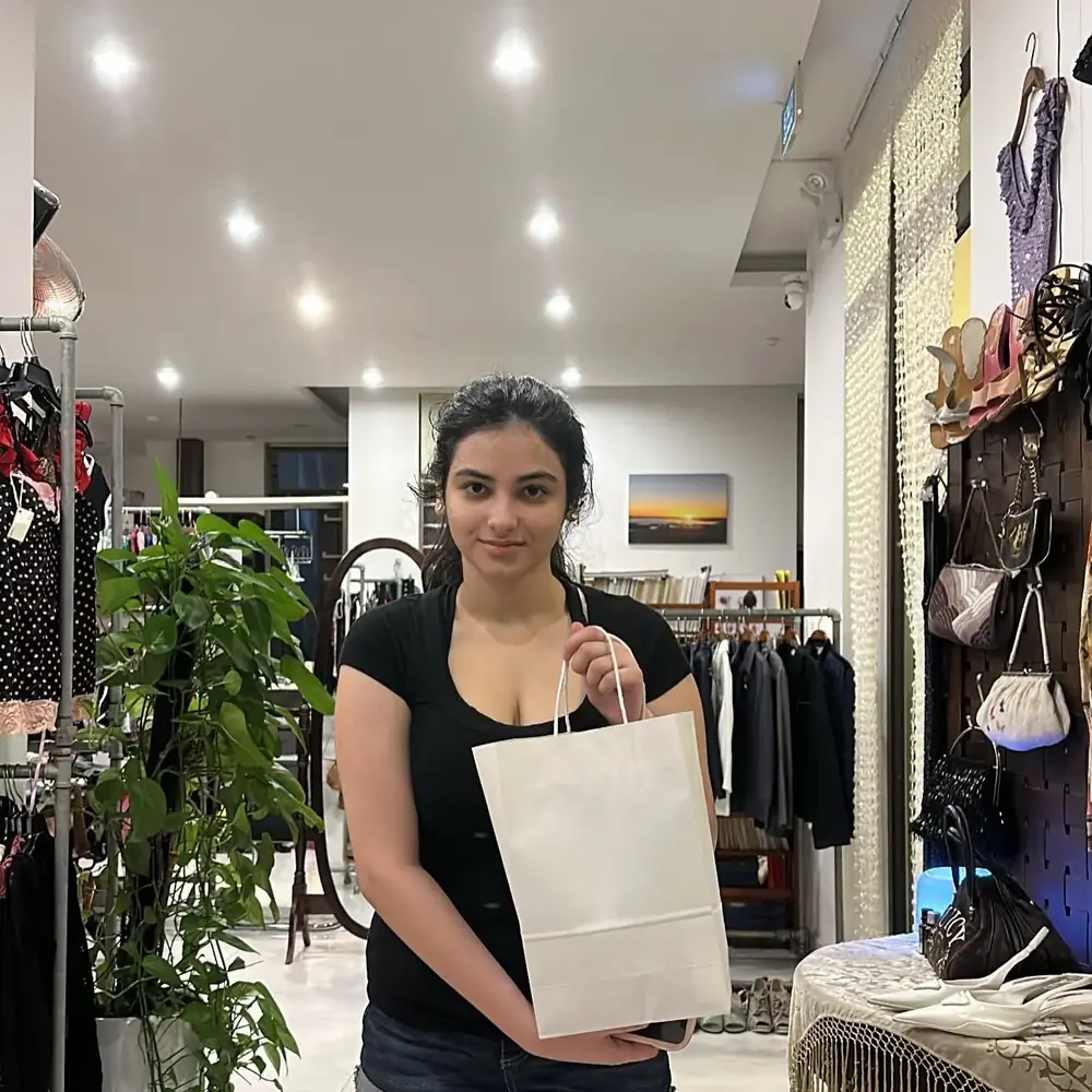 Customer visiting Yen May Vintage in Danang