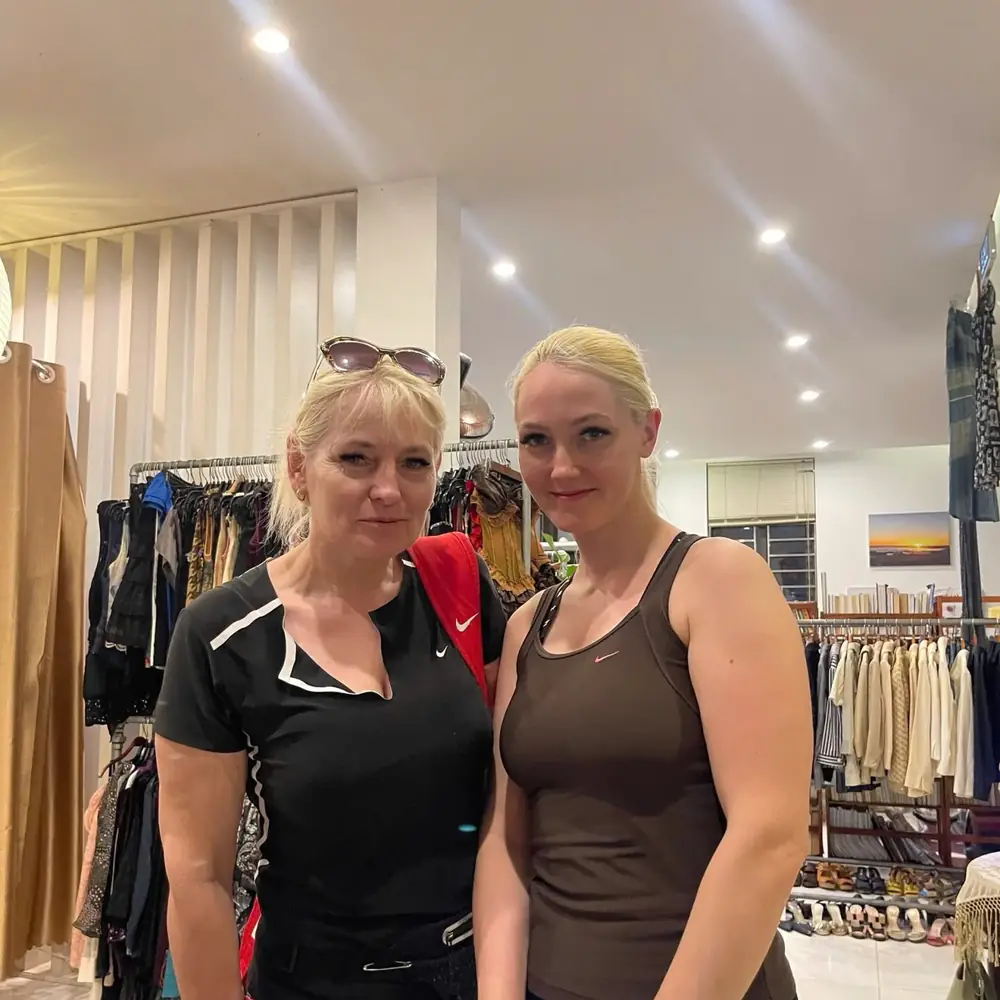 Customer visiting Yen May Vintage in Danang