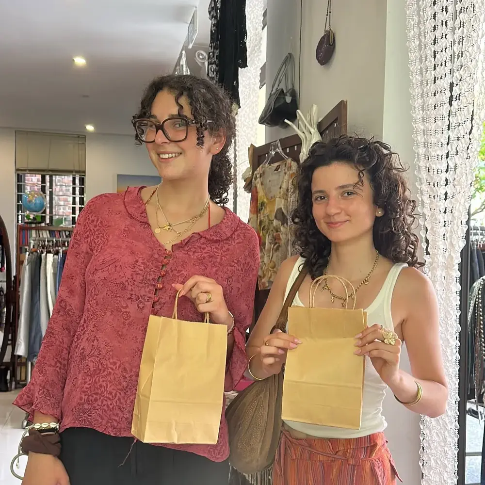 Customer visiting Yen May Vintage in Danang