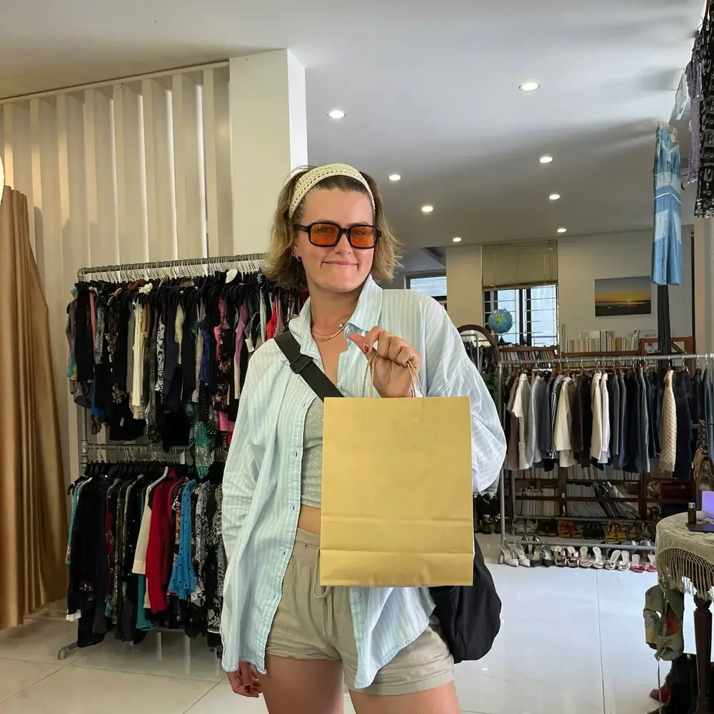Customer visiting Yen May Vintage in Danang