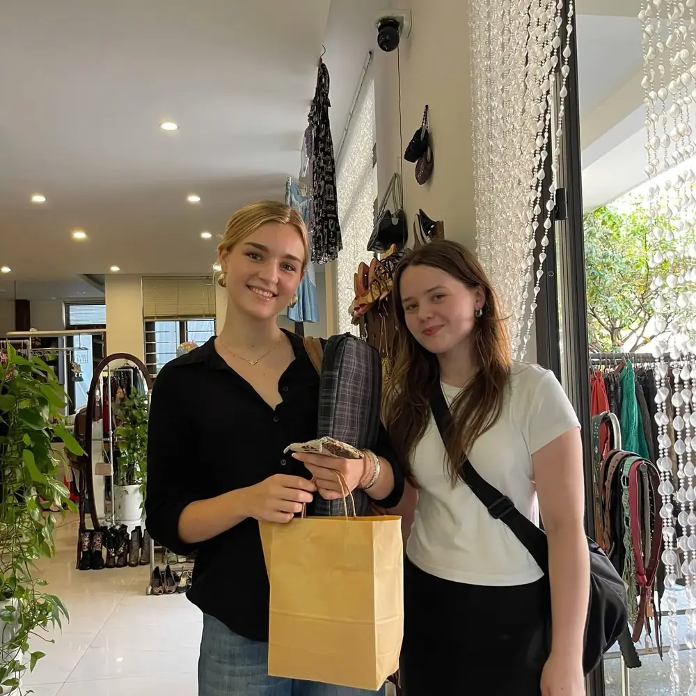 Customer visiting Yen May Vintage in Danang