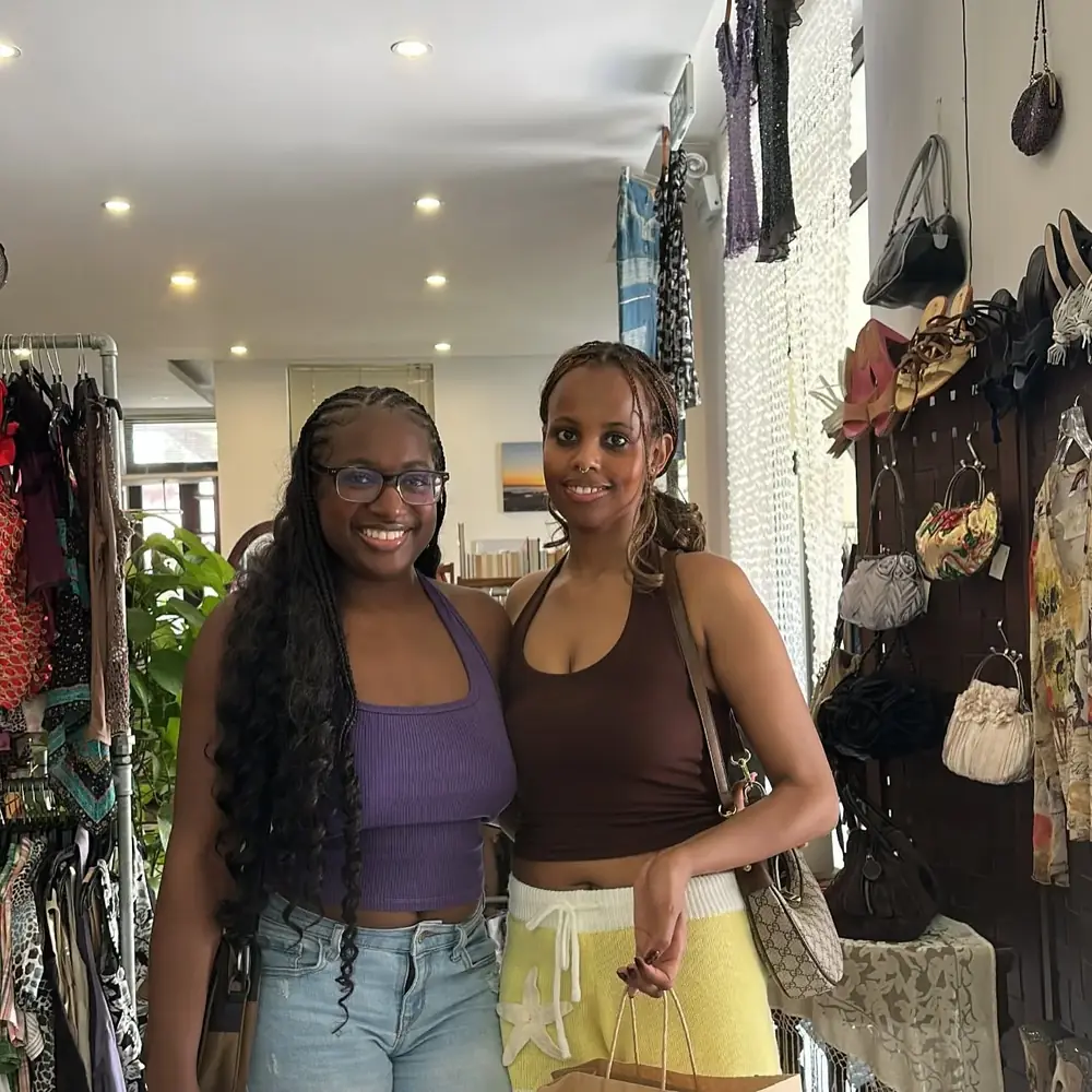 Customer visiting Yen May Vintage in Danang