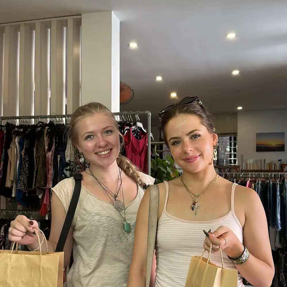Customer visiting Yen May Vintage in Danang