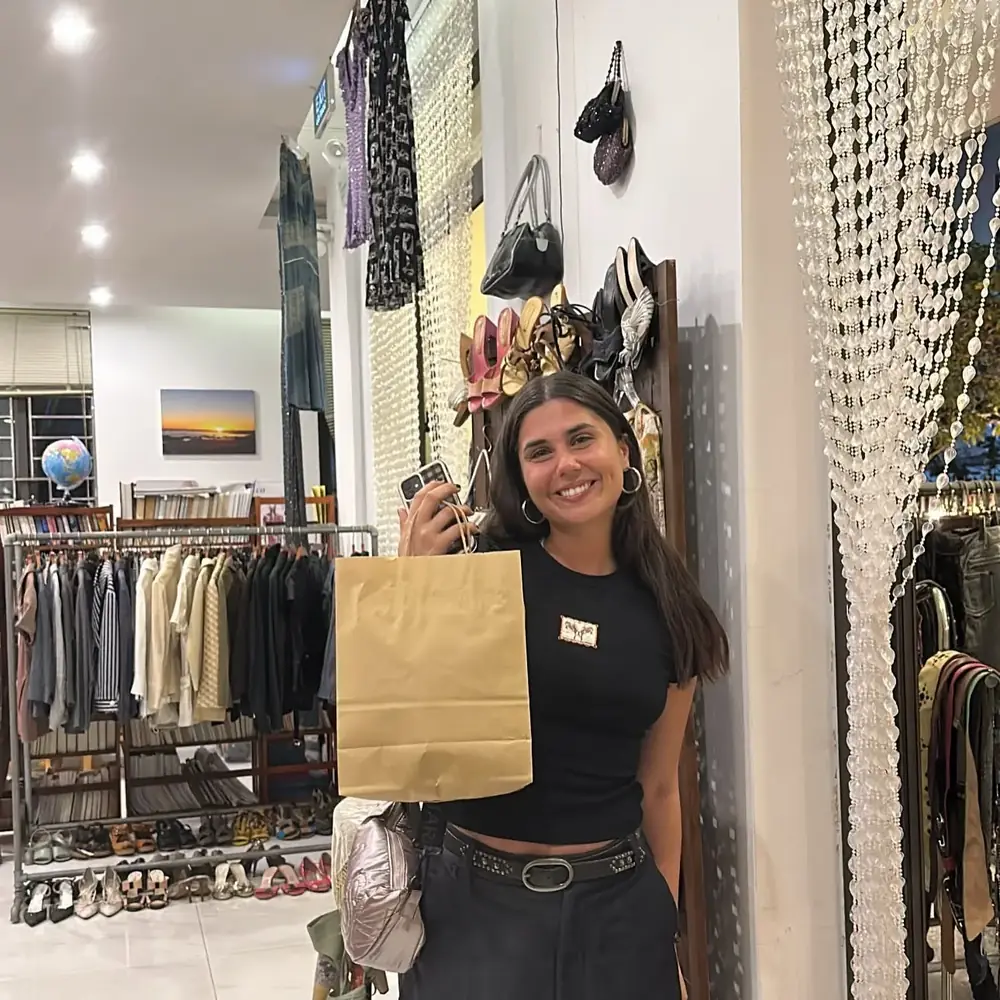 Customer visiting Yen May Vintage in Danang