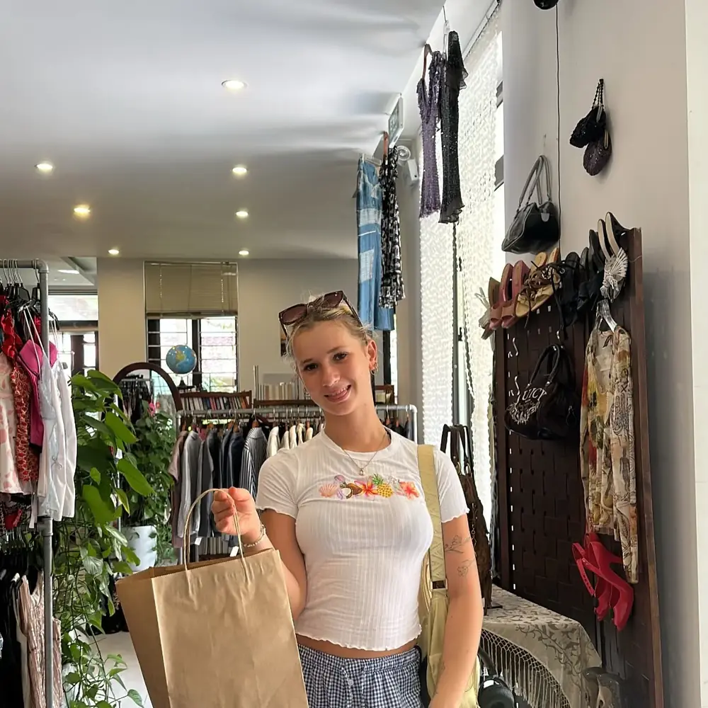 Customer visiting Yen May Vintage in Danang