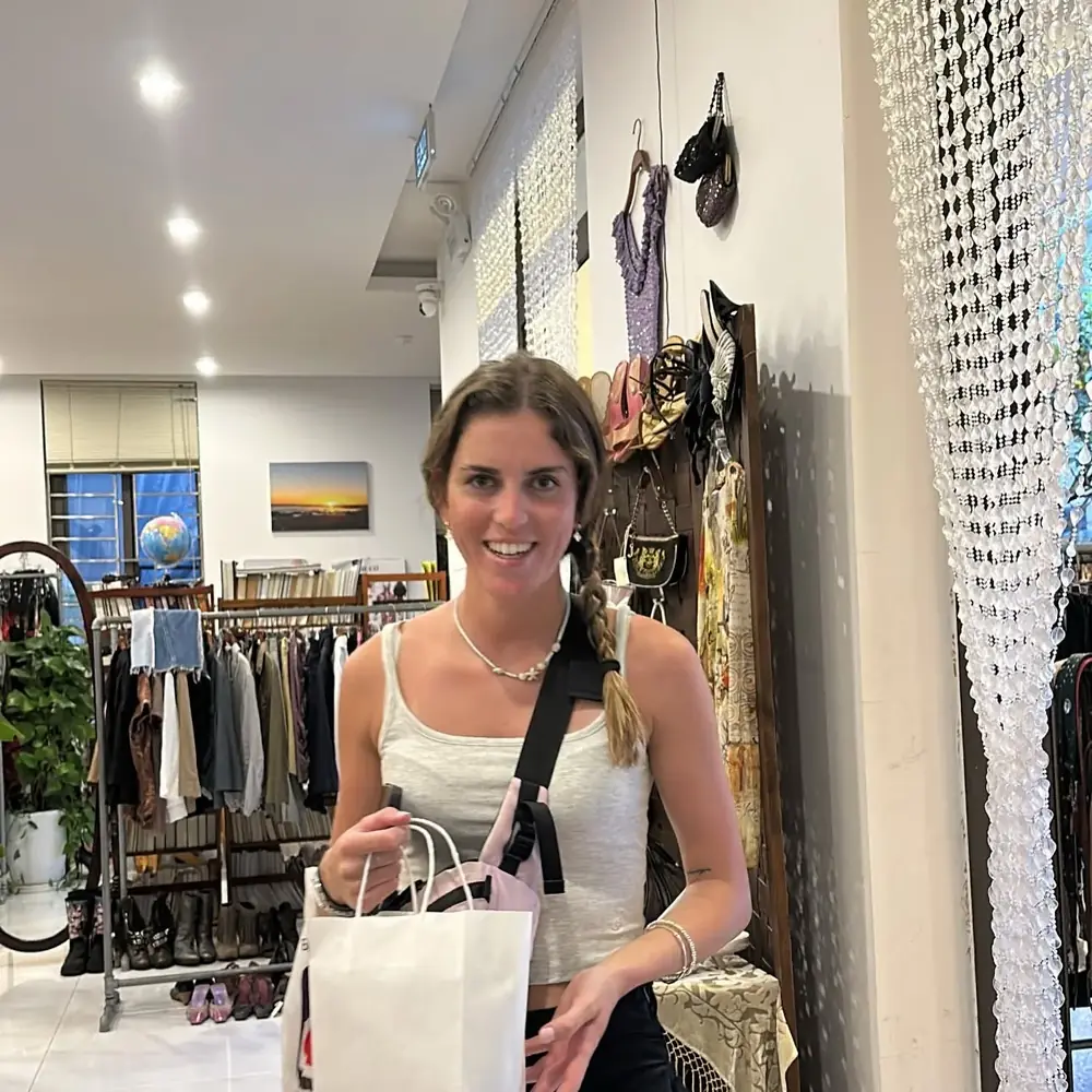 Customer visiting Yen May Vintage in Danang