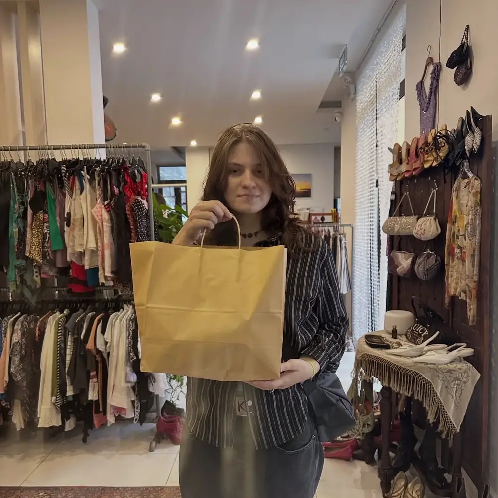 Customer visiting Yen May Vintage in Danang