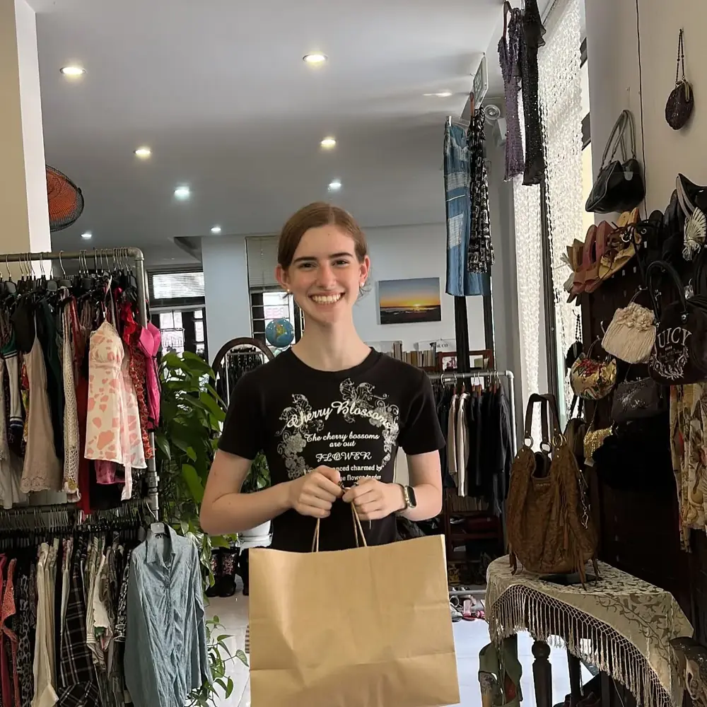 Customer visiting Yen May Vintage in Danang