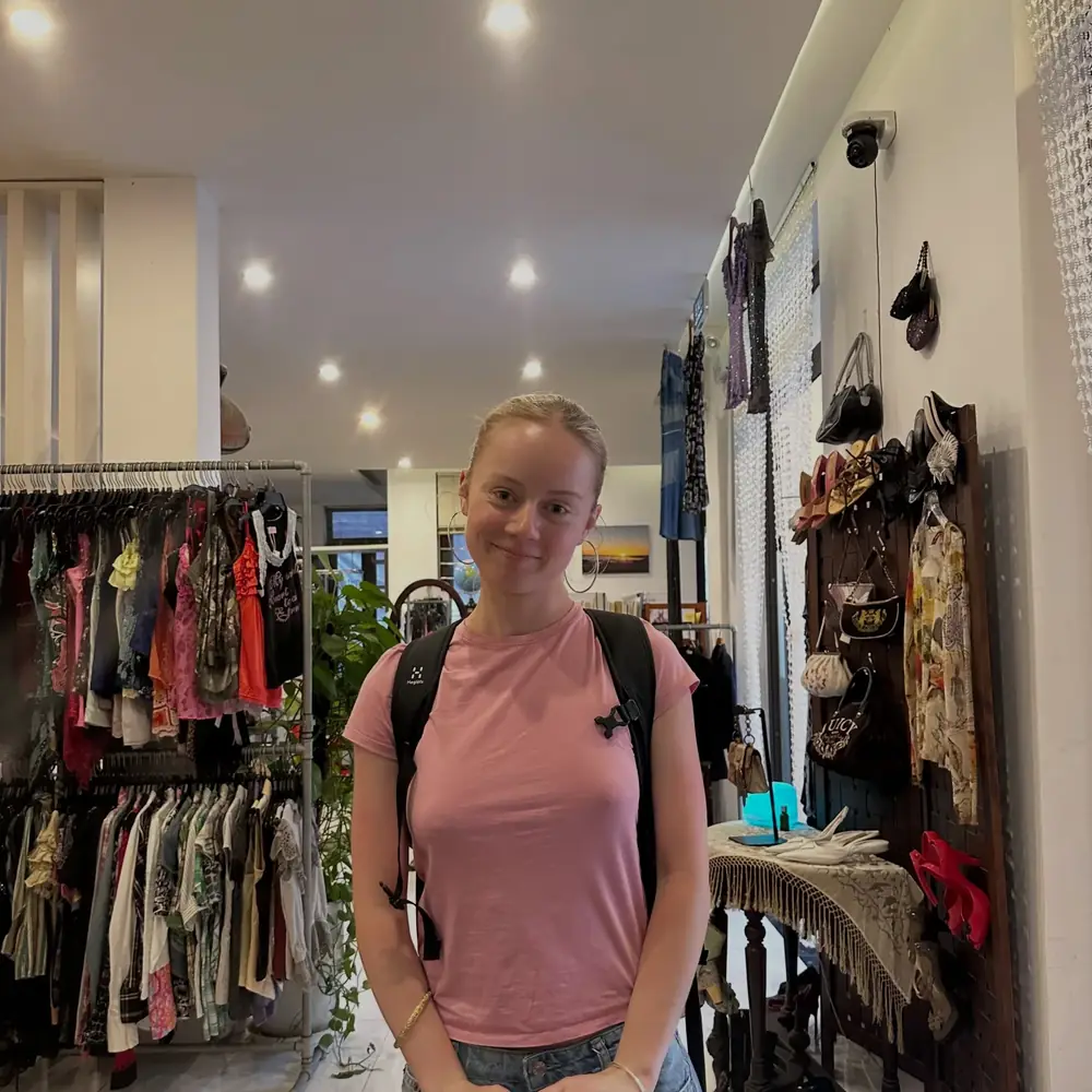 Customer visiting Yen May Vintage in Danang