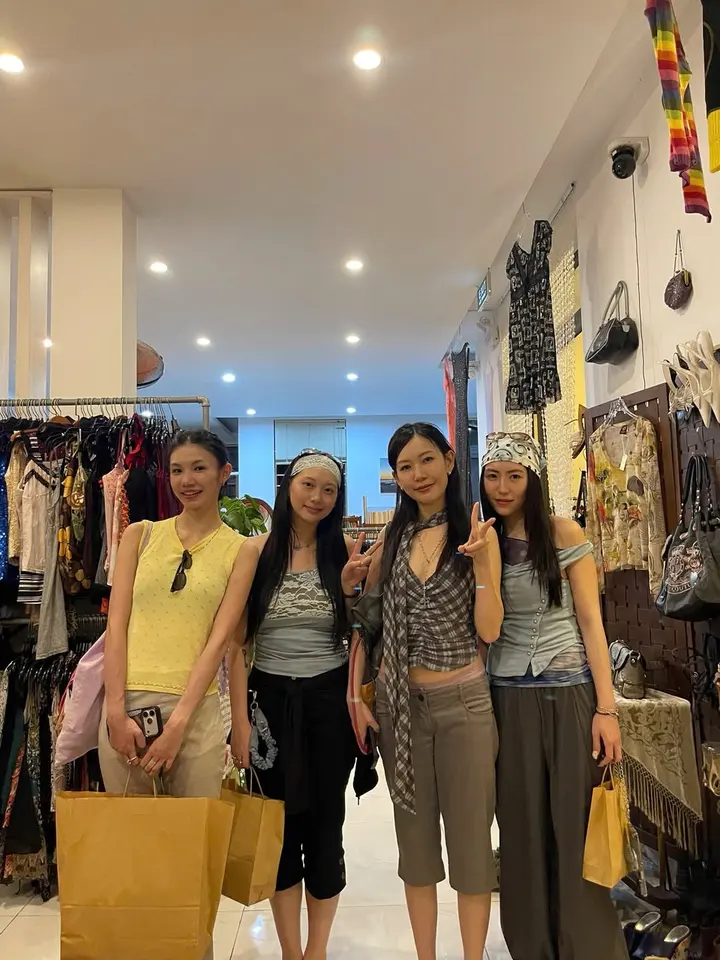 Friends visiting Yen May Vintage