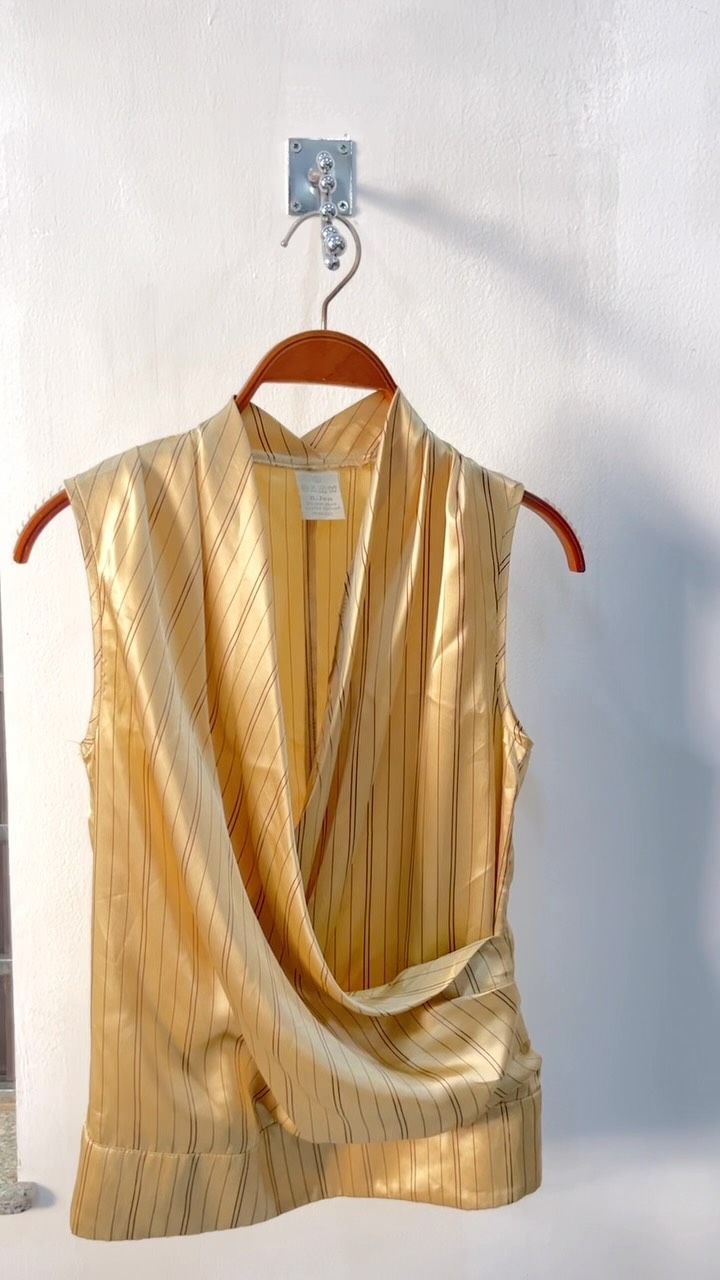 Butter Yellow Wrap Top