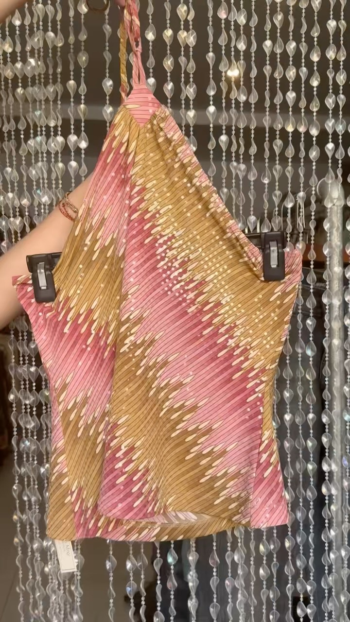 Pink Beaded Mini Skirt