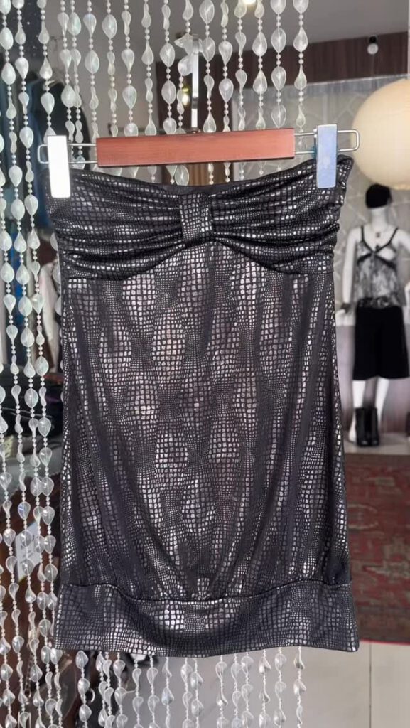 Black Mesh Mini Skirt
