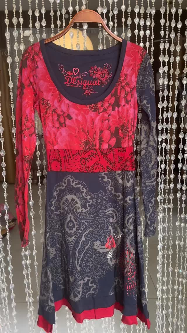 Dsquared Red Print Dress