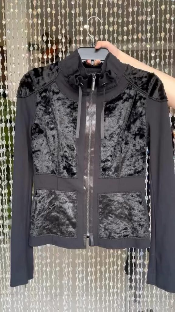 Black Velvet Track Jacket